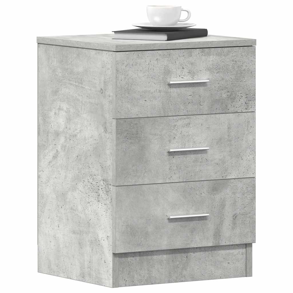 Mesa de cabeceira derivados de madeira cinzento cimento