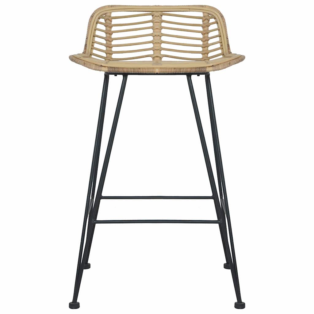 Cadeiras de bar 2 pcs vime genuíno