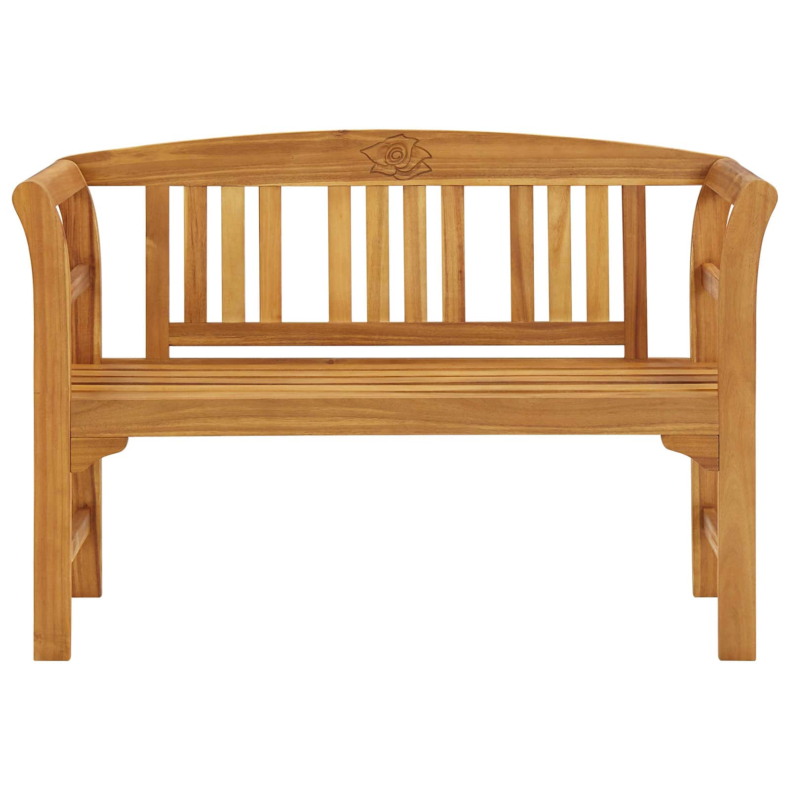 Banco de jardim 114 cm madeira de acácia maciça