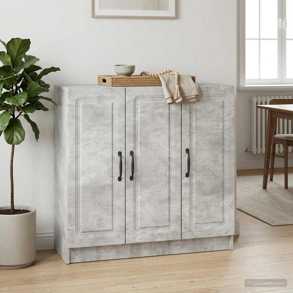 Buffet cinzento cimento 89 x 34,5 x 77 cm derivados de madeira