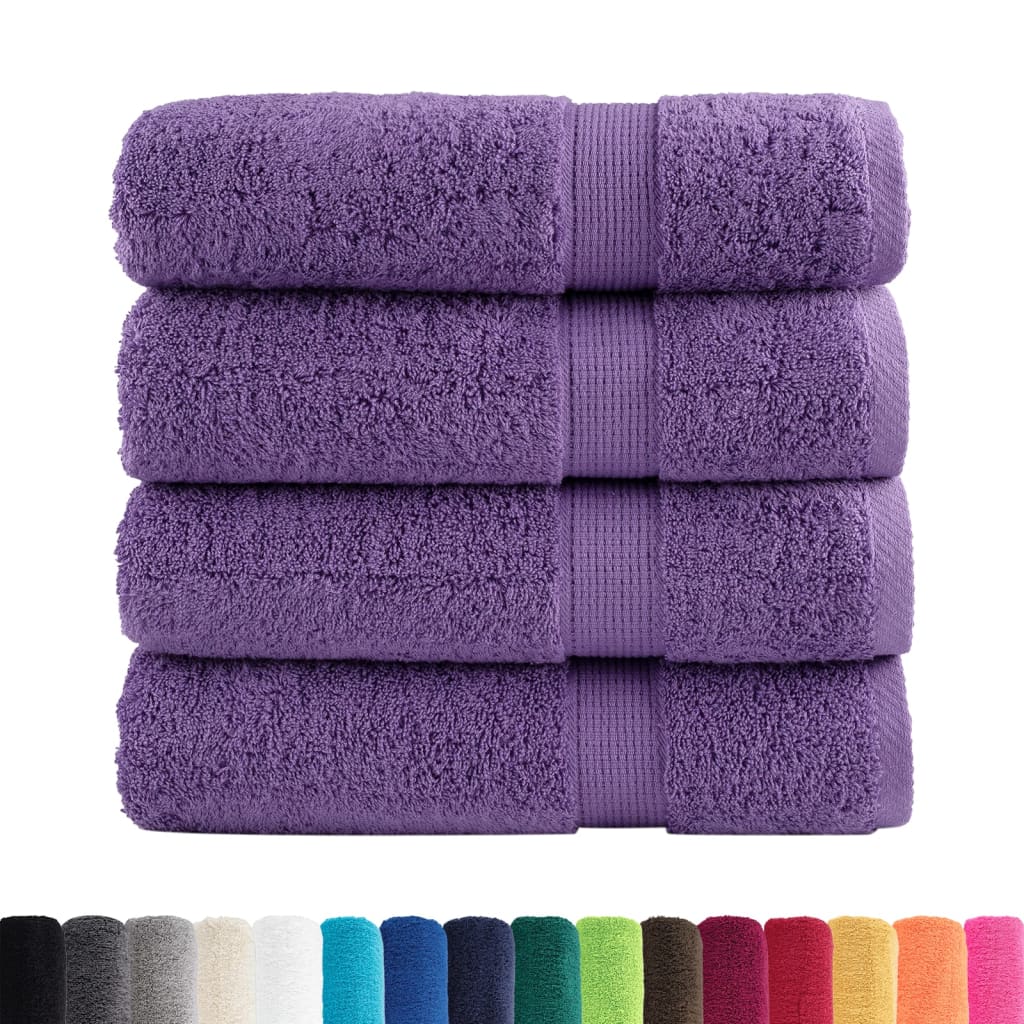 Toalhas de banho premium solund 4 pcs 100x150 cm 600 gsm verde
