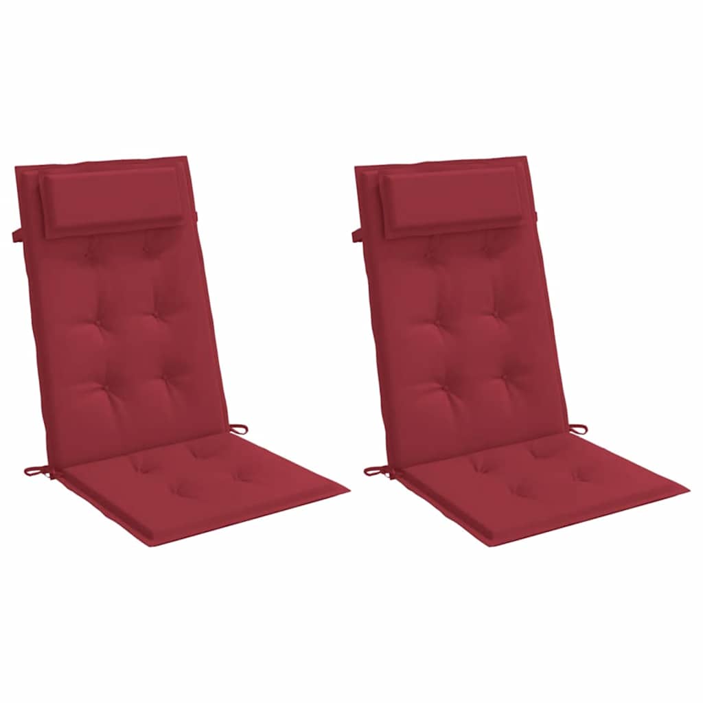 Almofadões p/ cadeira encosto alto 2 pcs oxford vermelho tinto