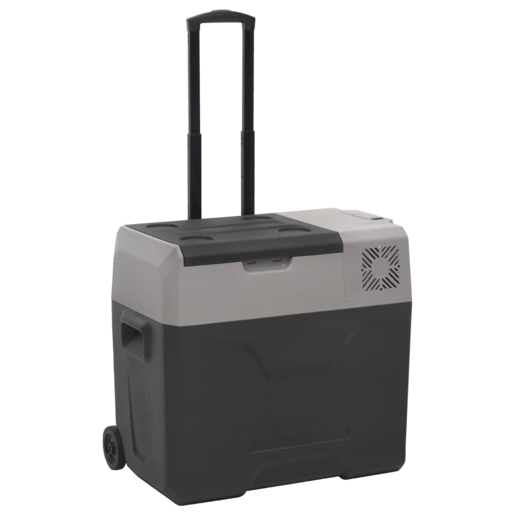 Mala térmica c/ rodas e pega 30 l polipropileno preto/cinzento