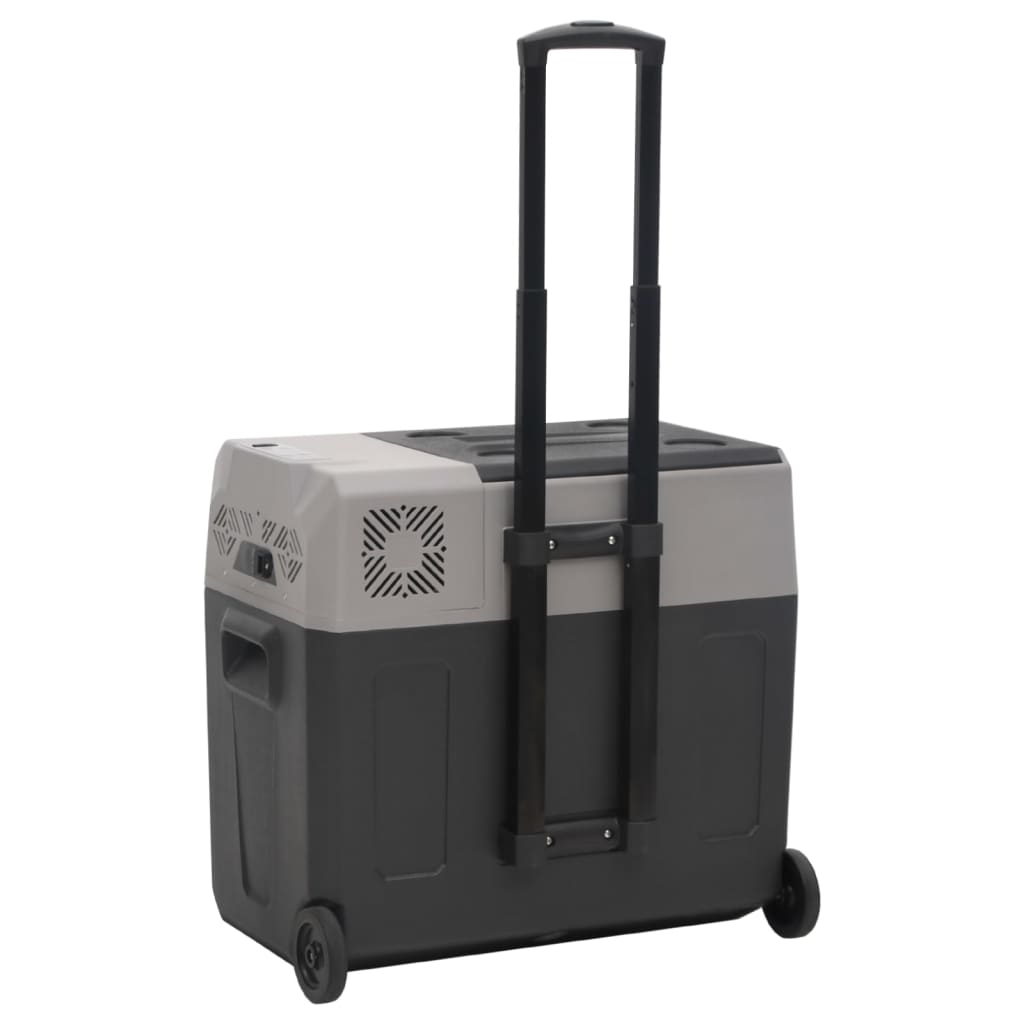 Mala térmica c/ rodas e pega 30 l polipropileno preto/cinzento