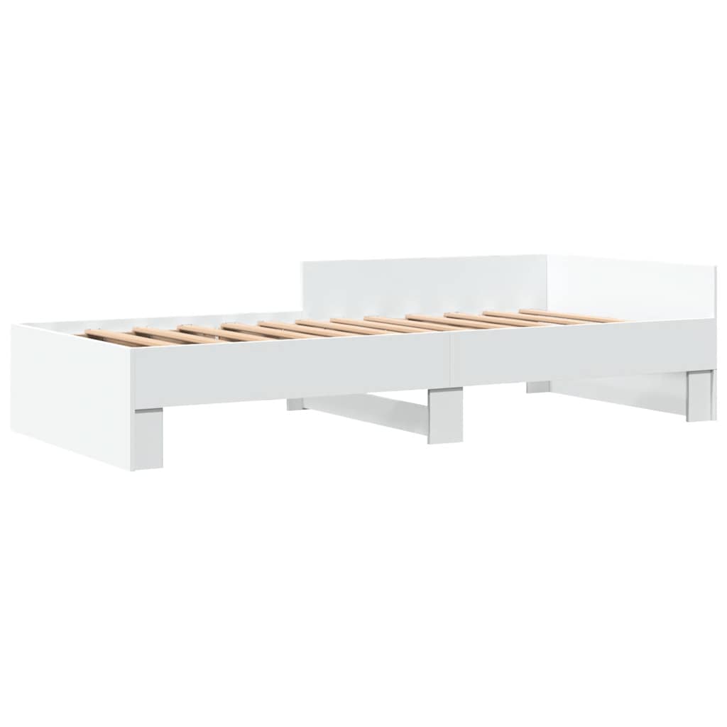 Estrutura de cama 90x190 cm derivados de madeira branco