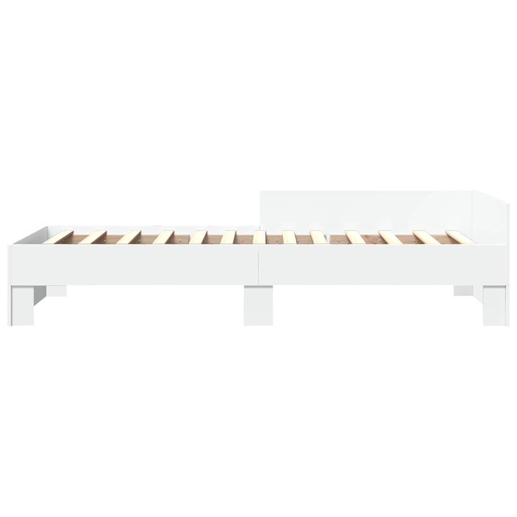 Estrutura de cama 90x190 cm derivados de madeira branco