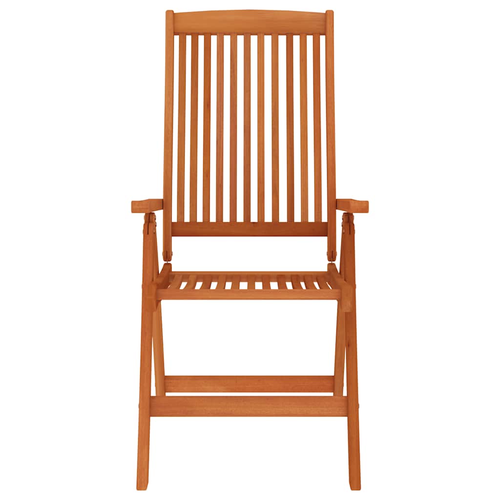 Cadeiras de jardim dobráveis 4 pcs eucalipto maciço