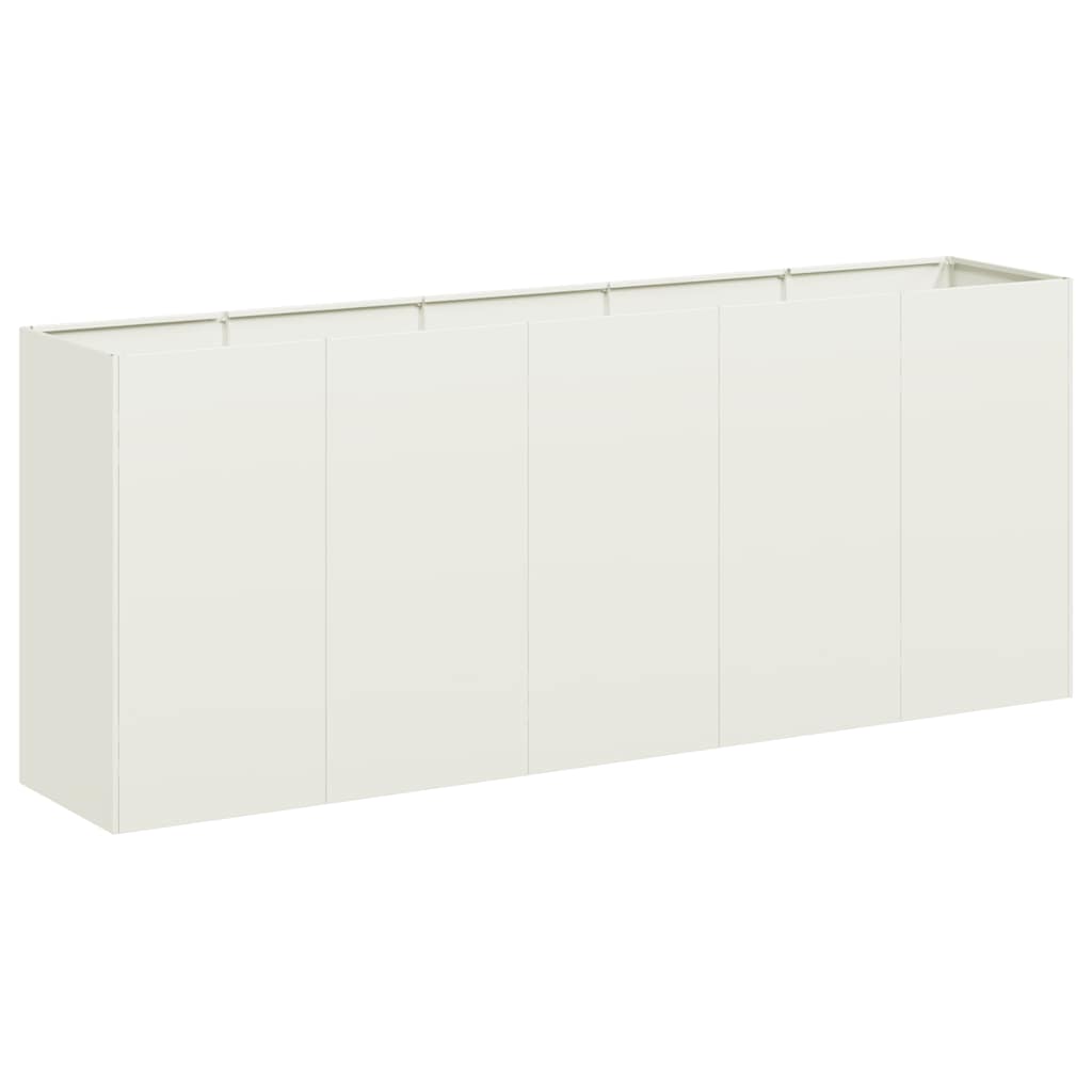 Vaso floreira 200x40x80 cm aço laminado a frio branco