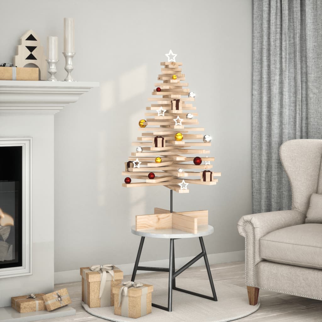 Árvore de natal decorativa 100 cm madeira de pinho maciça