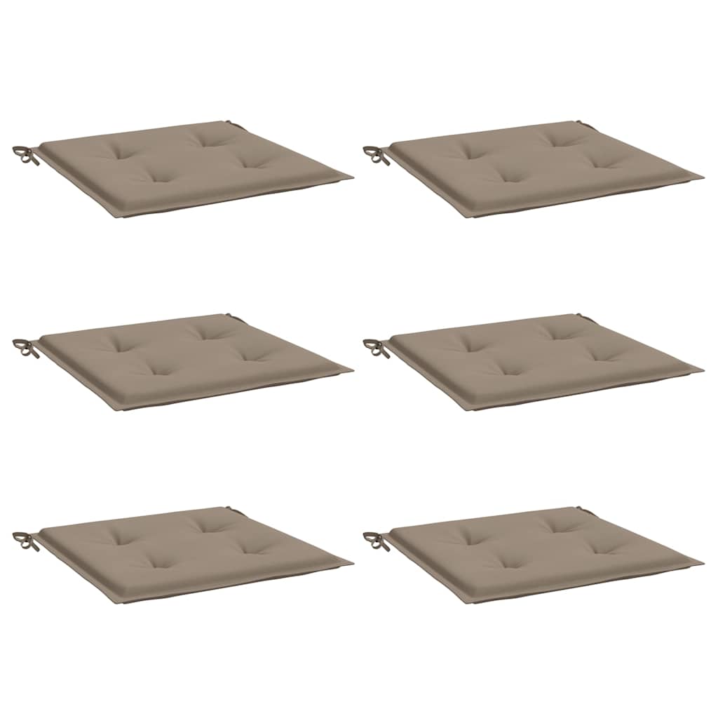 Almofadões p/ cadeiras jardim 6 pcs oxford cinza-acastanhado