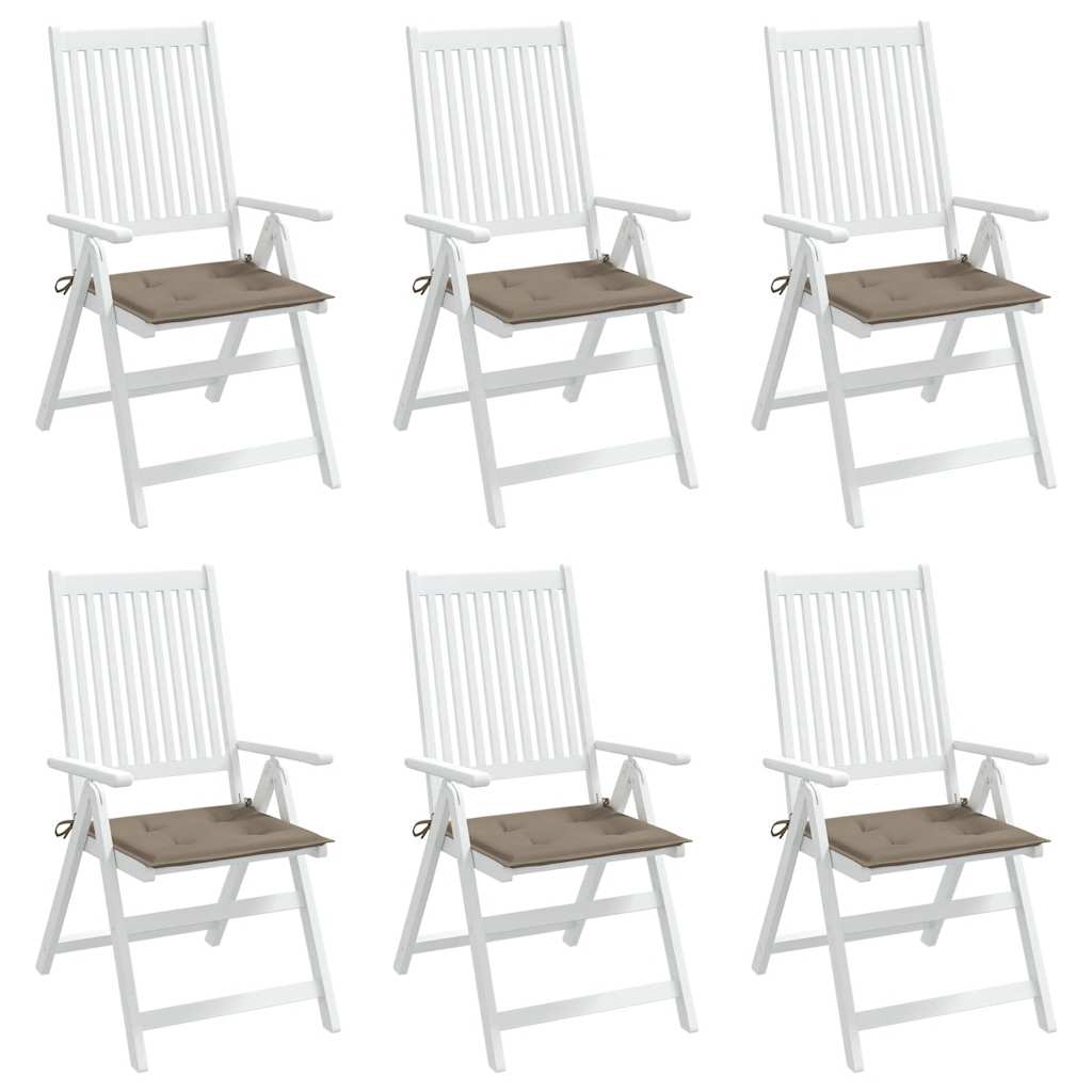 Almofadões p/ cadeiras jardim 6 pcs oxford cinza-acastanhado