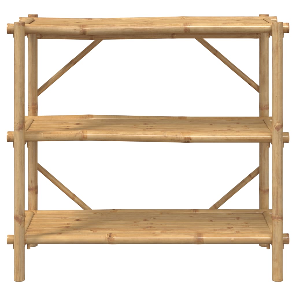 Estante com 3 prateleiras 100x40x90 cm bambu