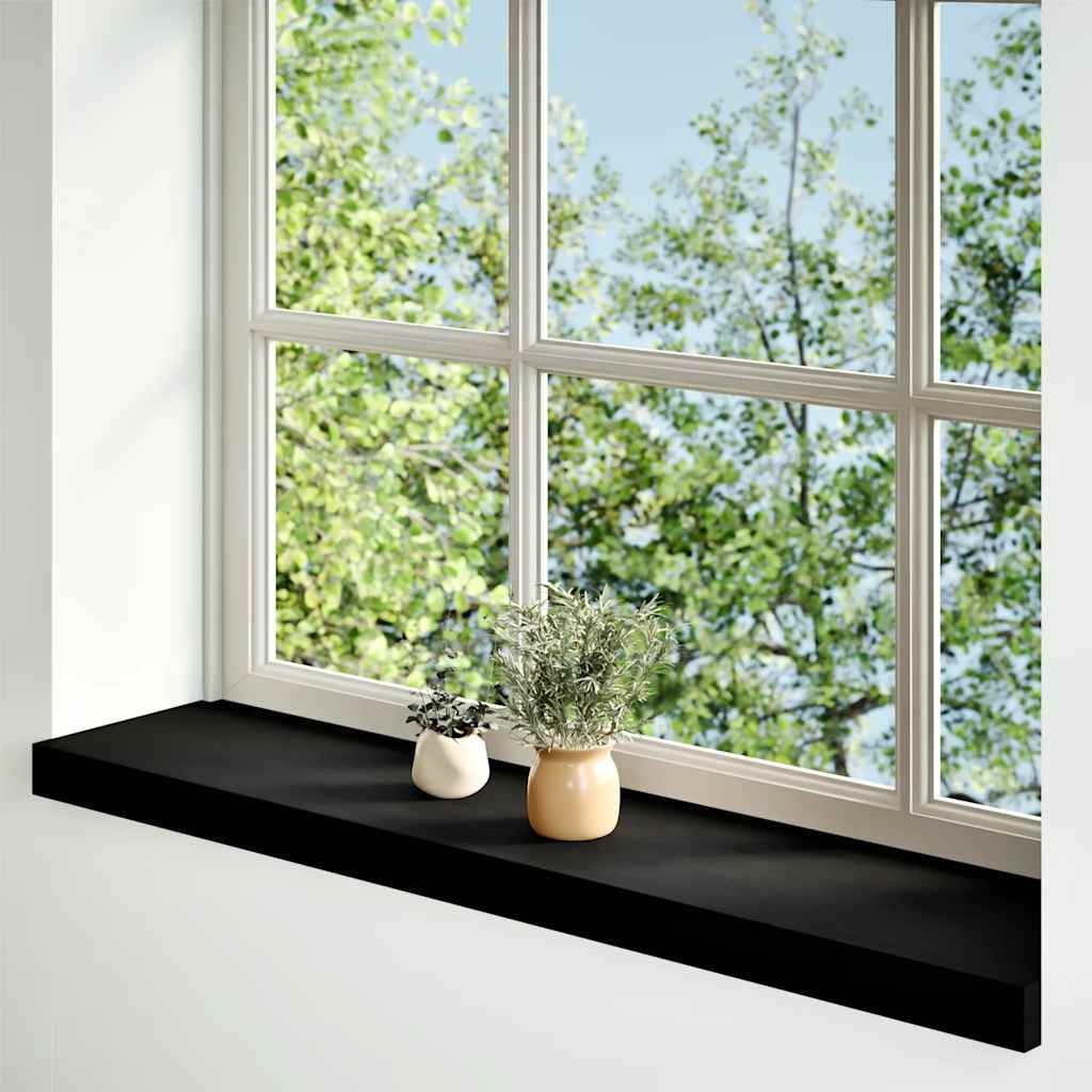 Soleiras da janela 2 pcs 70x20x2 cm carvalho castanho-preto