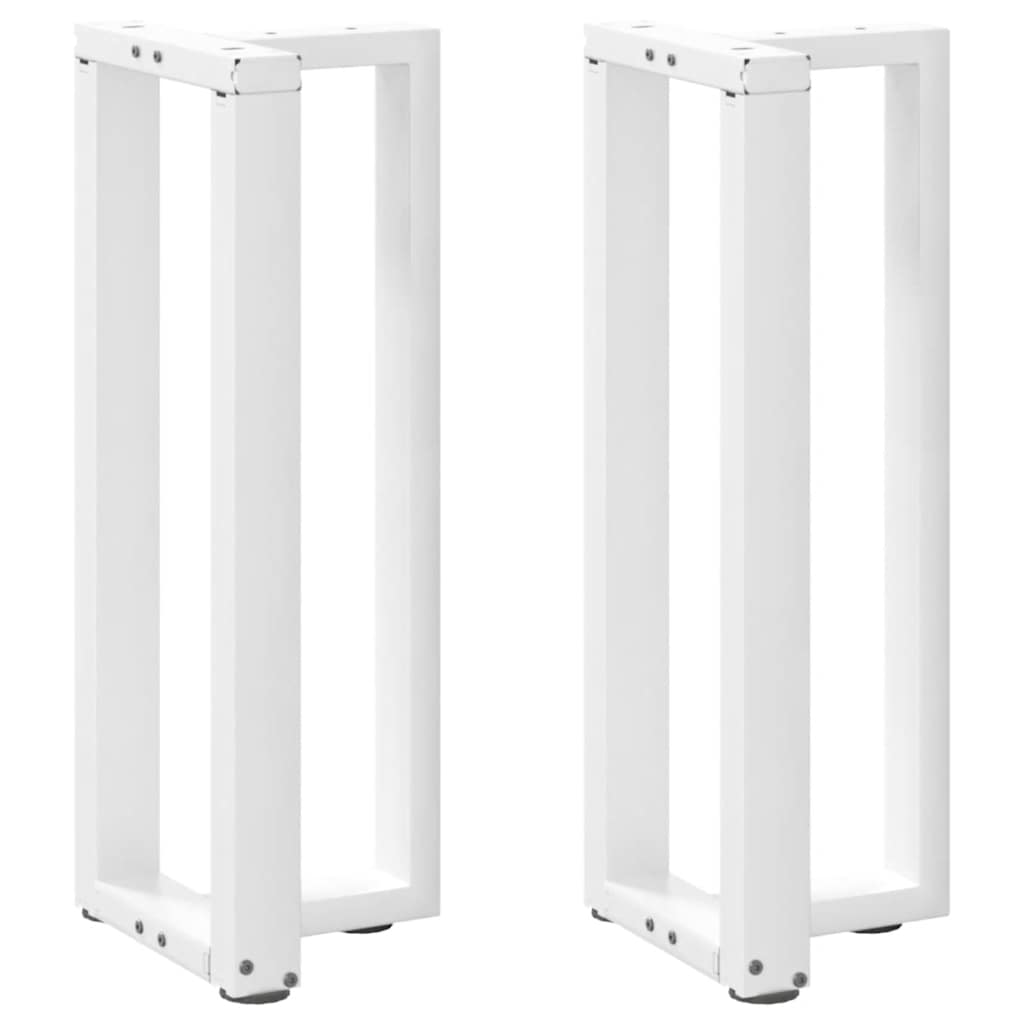 Pés de mesa de console em forma de t, 2 peças, branco, 38x25x(72-73) cm, aço