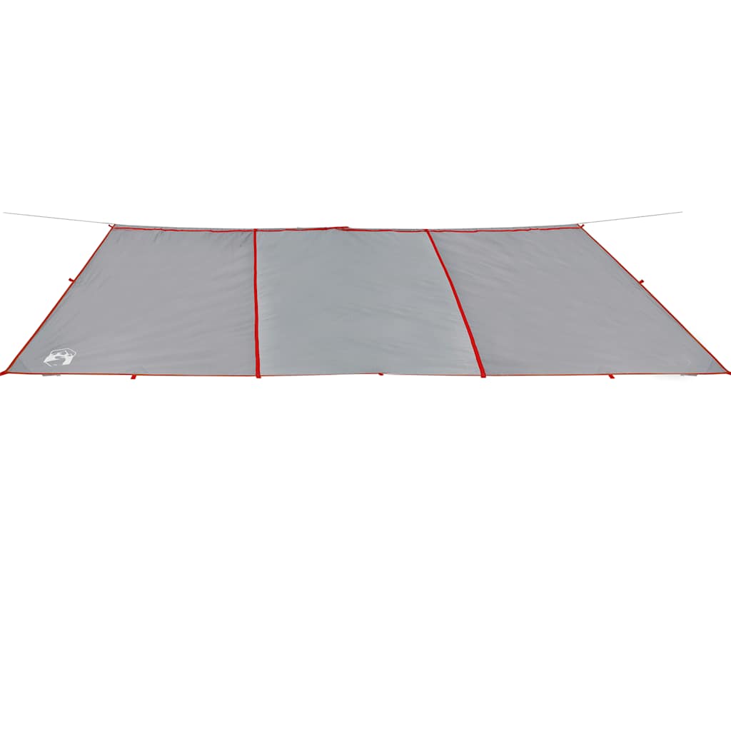Lona de campismo 420x440 cm impermeável cinzento e laranja