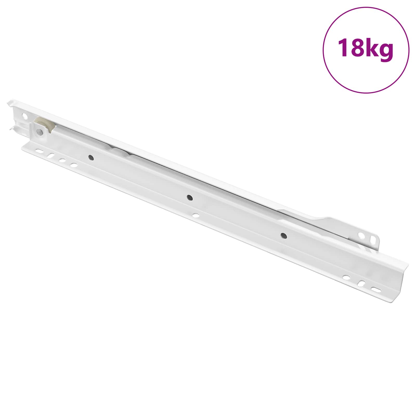 Corrediça de gaveta 73 unid. branco aço