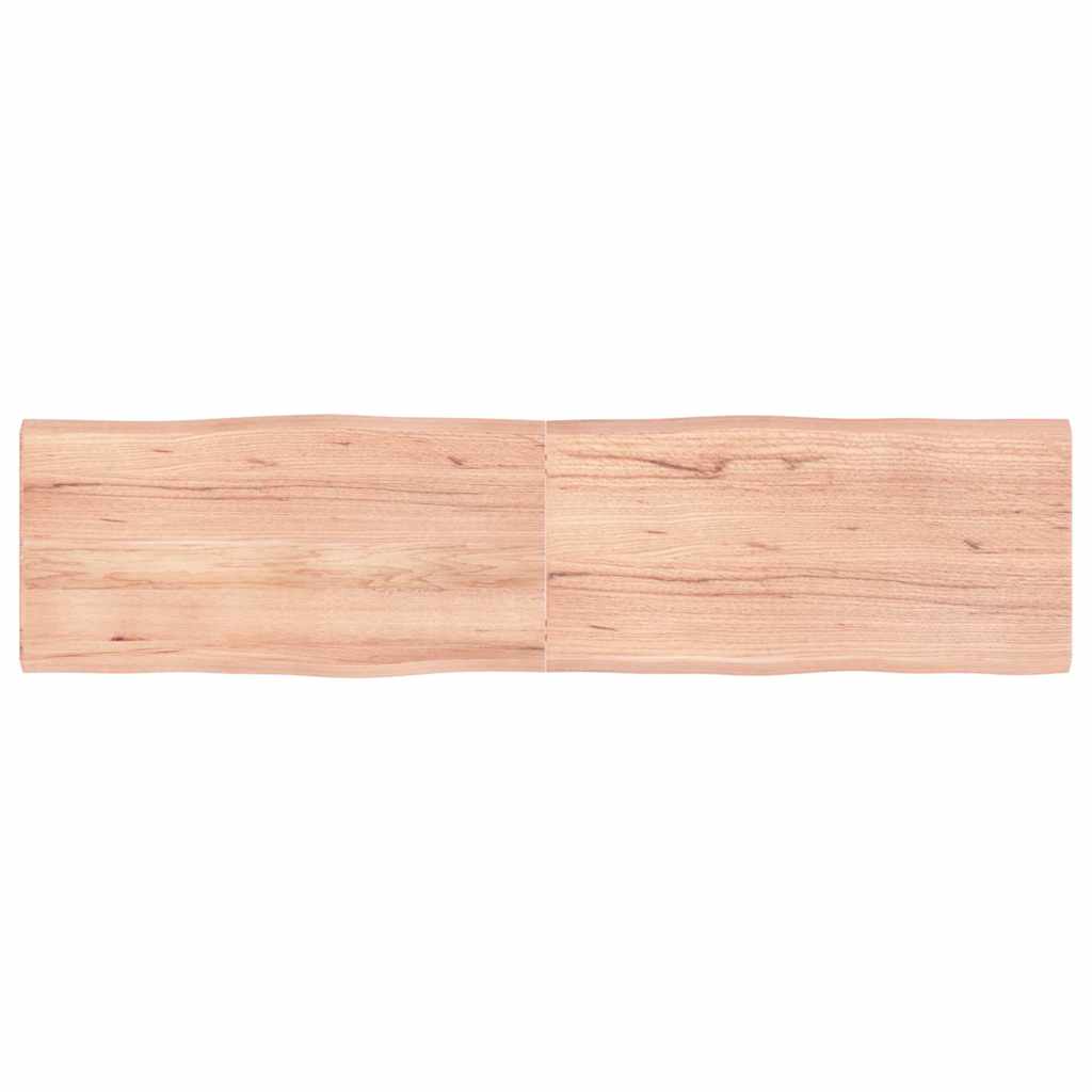 Tampo de mesa com bordas vivas carvalho tratado castanho-claro