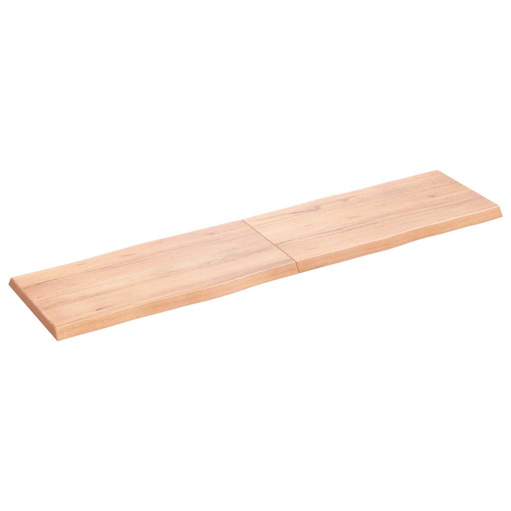 Tampo de mesa com bordas vivas carvalho tratado castanho-claro