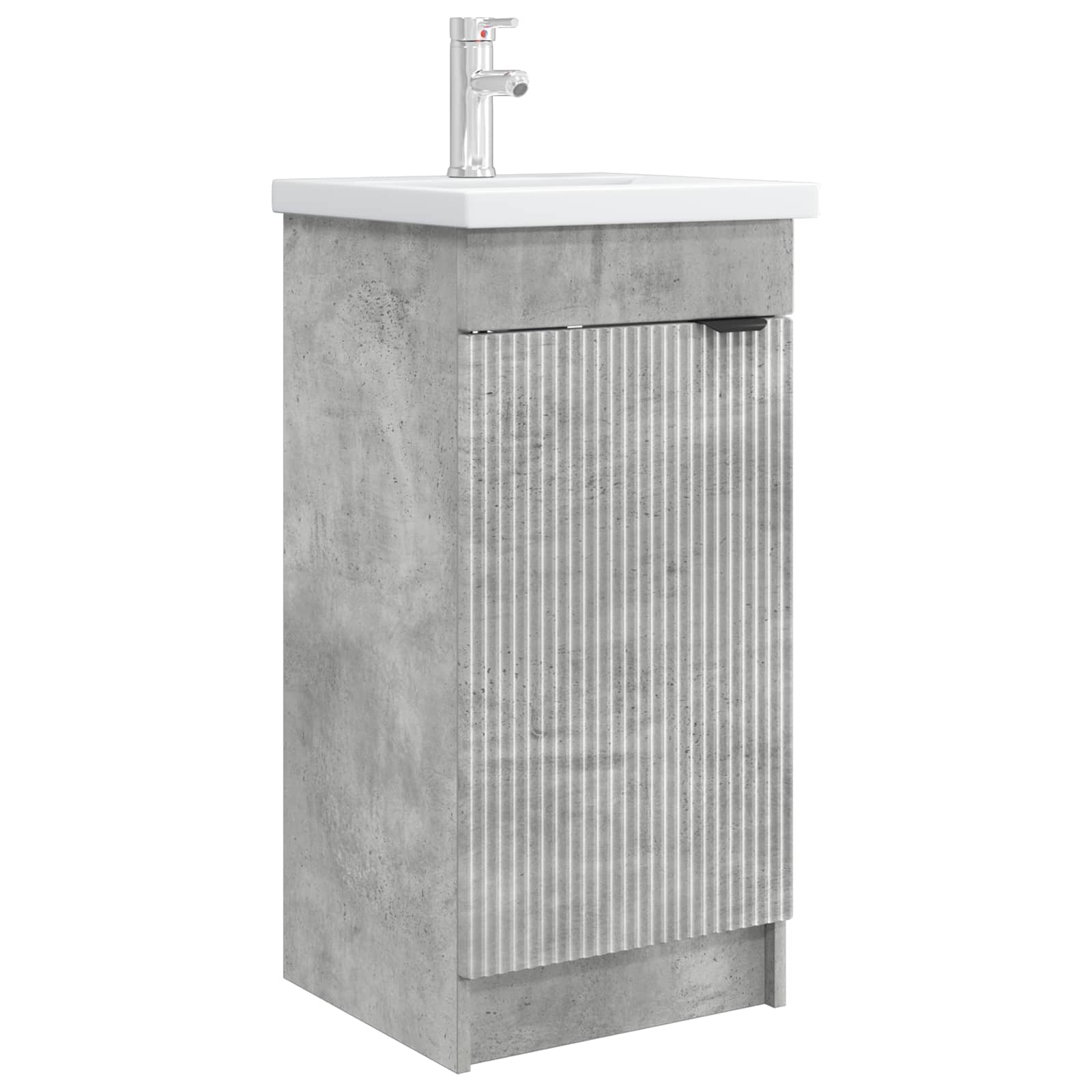 Gabinete de banheiro com pia cinzento cimento 42 x 40 x 84,5 cm