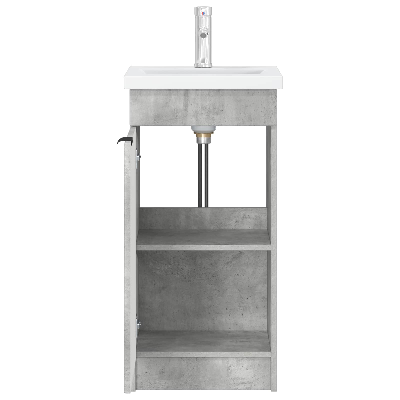 Gabinete de banheiro com pia cinzento cimento 42 x 40 x 84,5 cm
