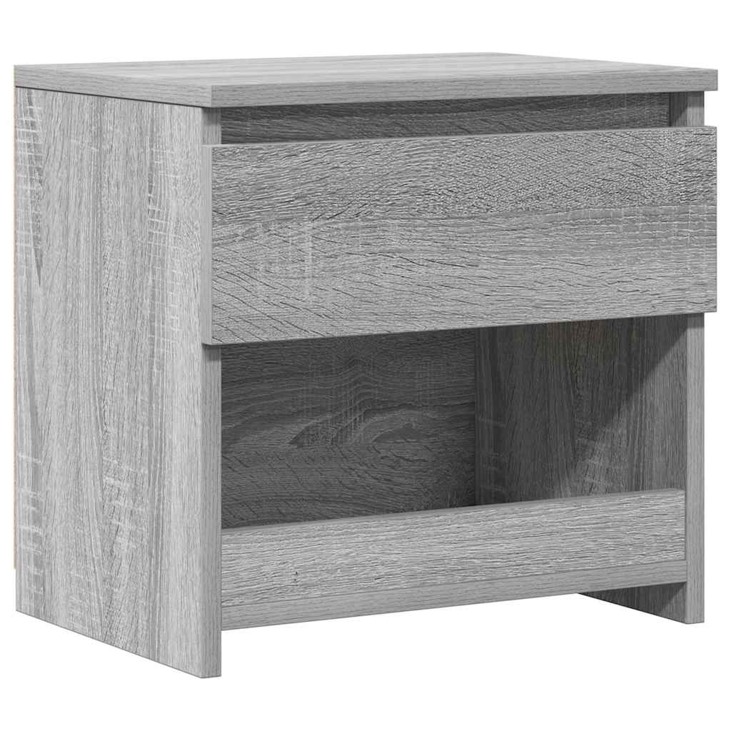 Mesa cabeceira 40x30x39 cm derivados de madeira cinzento sonoma