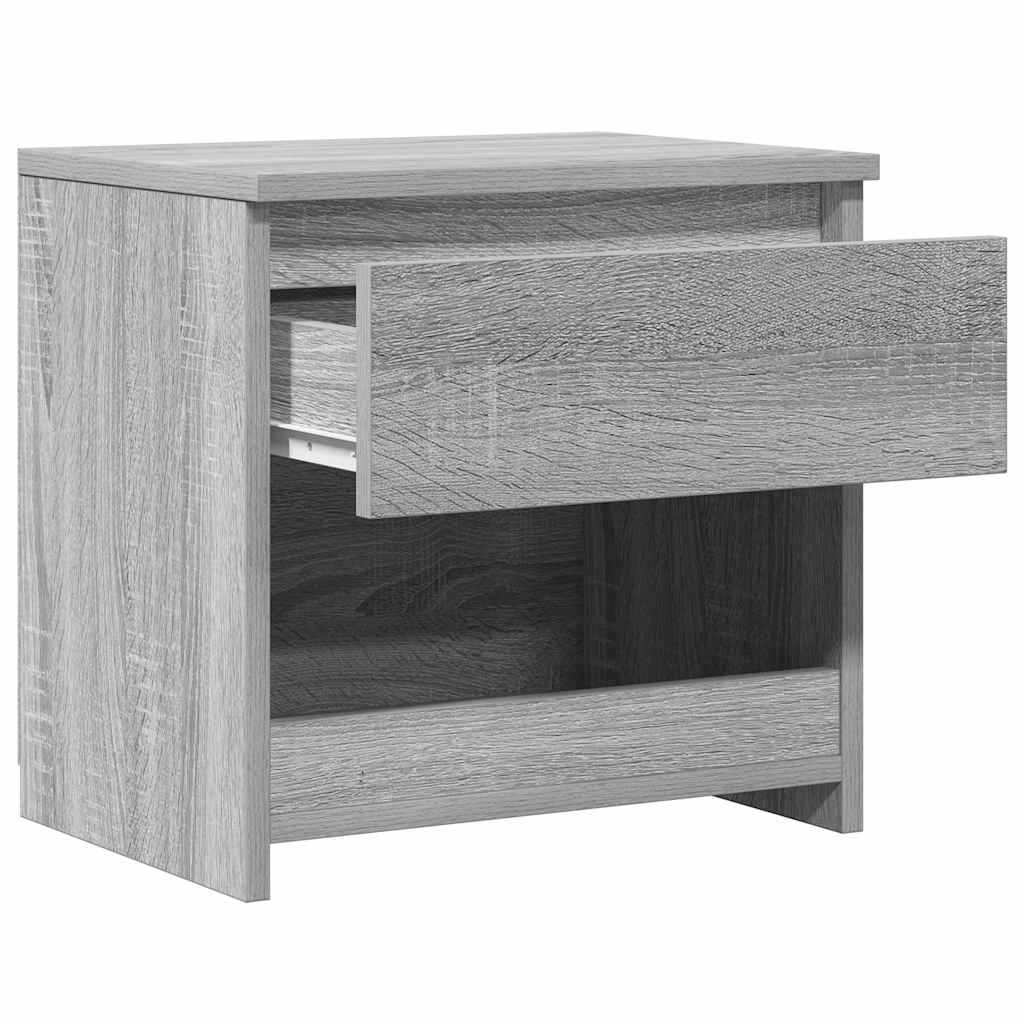 Mesa cabeceira 40x30x39 cm derivados de madeira cinzento sonoma