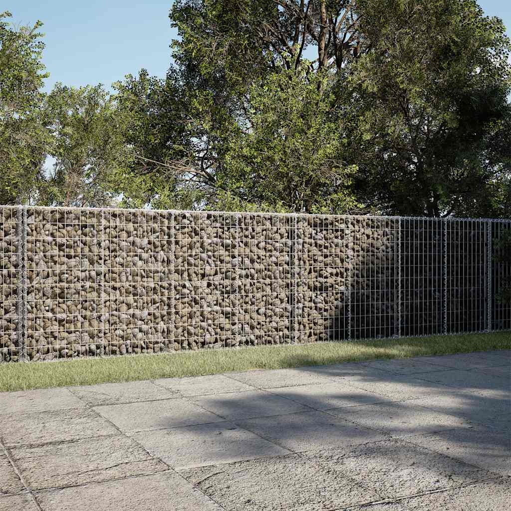 Cesto gabião com cobertura 650x100x100 cm ferro galvanizado