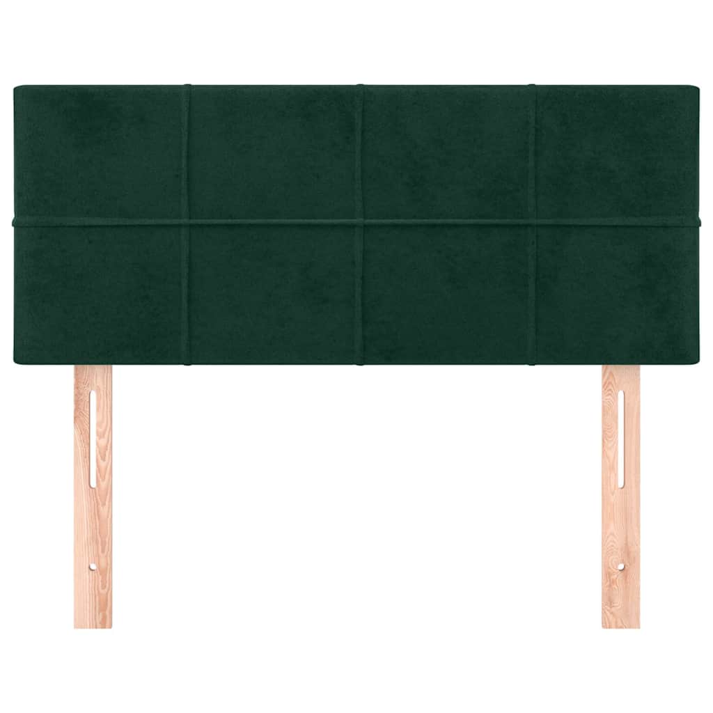 Cabeceira de cama veludo 80x5x78/88 cm verde-escuro