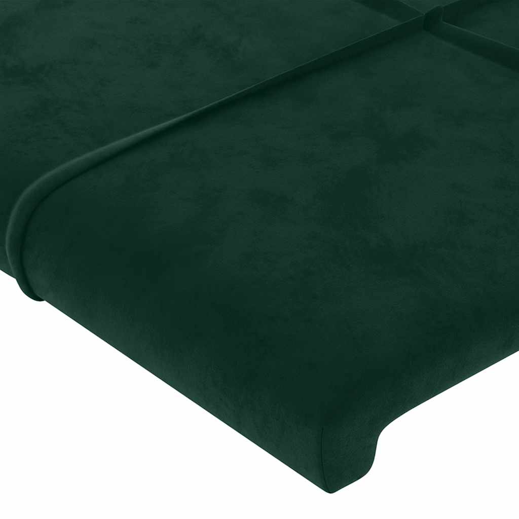Cabeceira de cama veludo 80x5x78/88 cm verde-escuro
