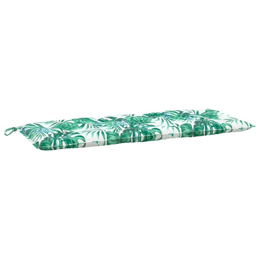 Almofadões banco jardim 2 pcs 120x50x7 cm oxford padrão folhas