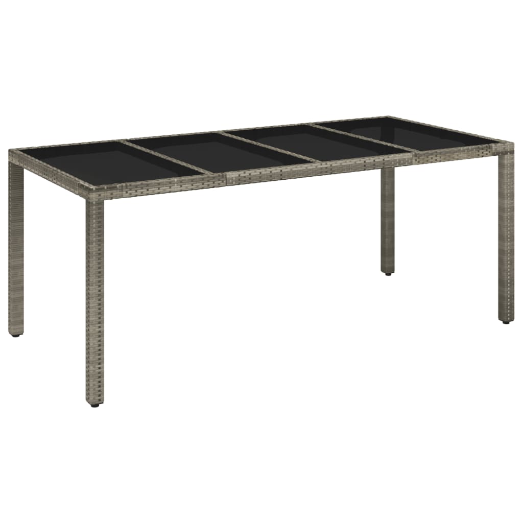 9 Pcs conjunto de jantar p/ jardim c/ almofadões vime PE cinza