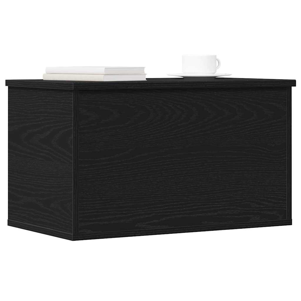 Caixa de armazenamento carvalho preto 60 x 35 x 35 cm