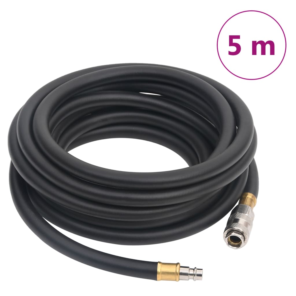Mangueira de ar híbrida 0,6" 5 m borracha e PVC preto