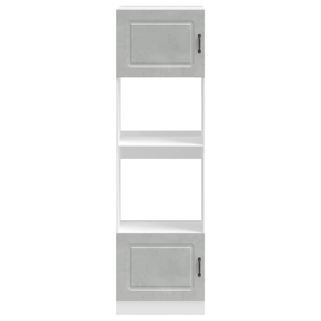 Armários forno 2pcs kalmar derivados de madeira cinzento cimento