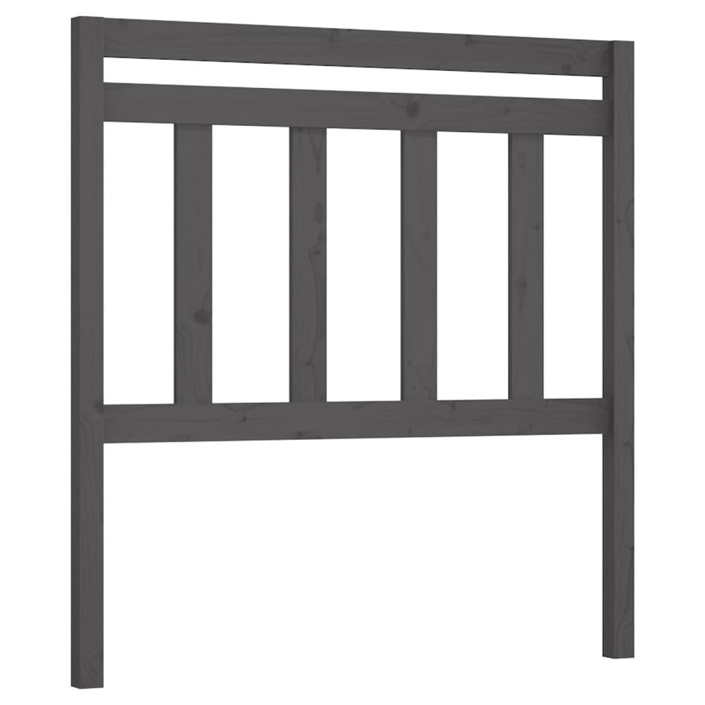 Cabeceira de cama 106x4x100 cm pinho maciço cinzento