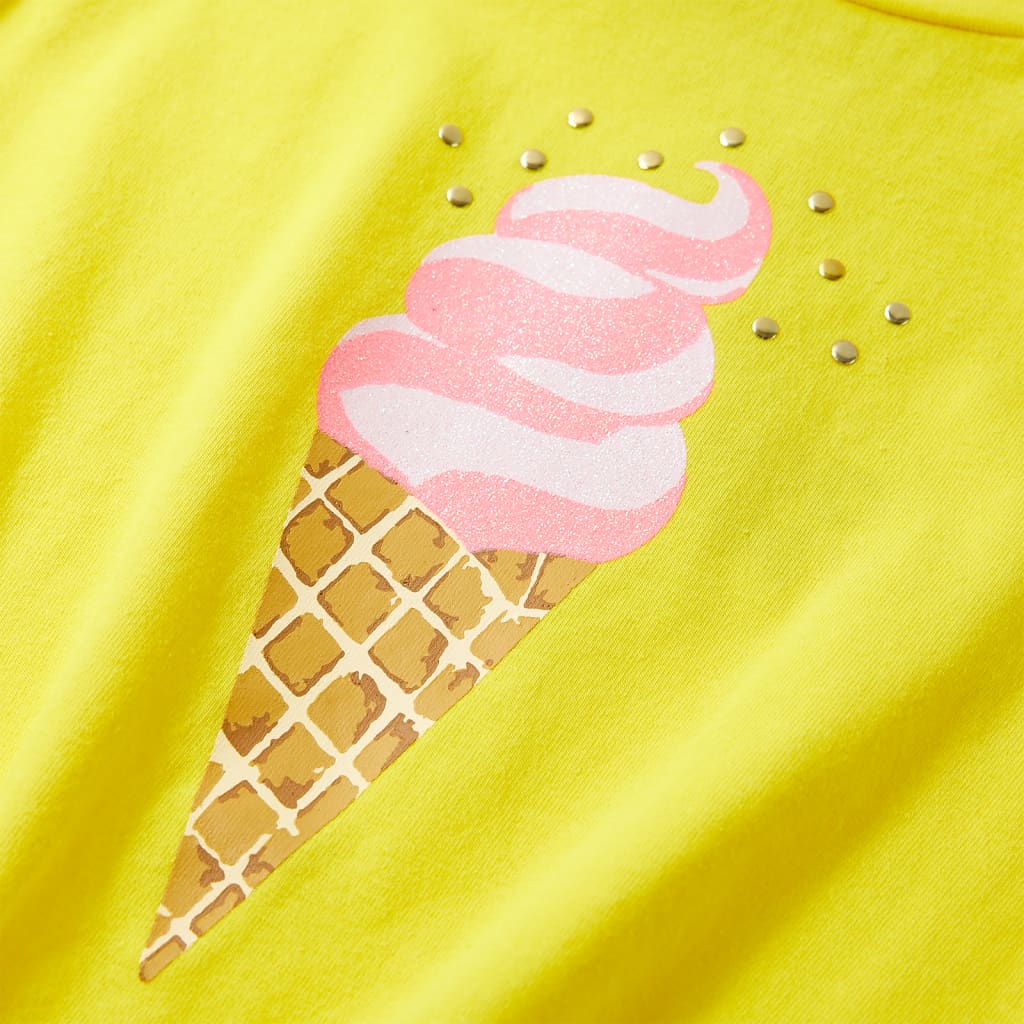 T-shirt de criança amarelo 140
