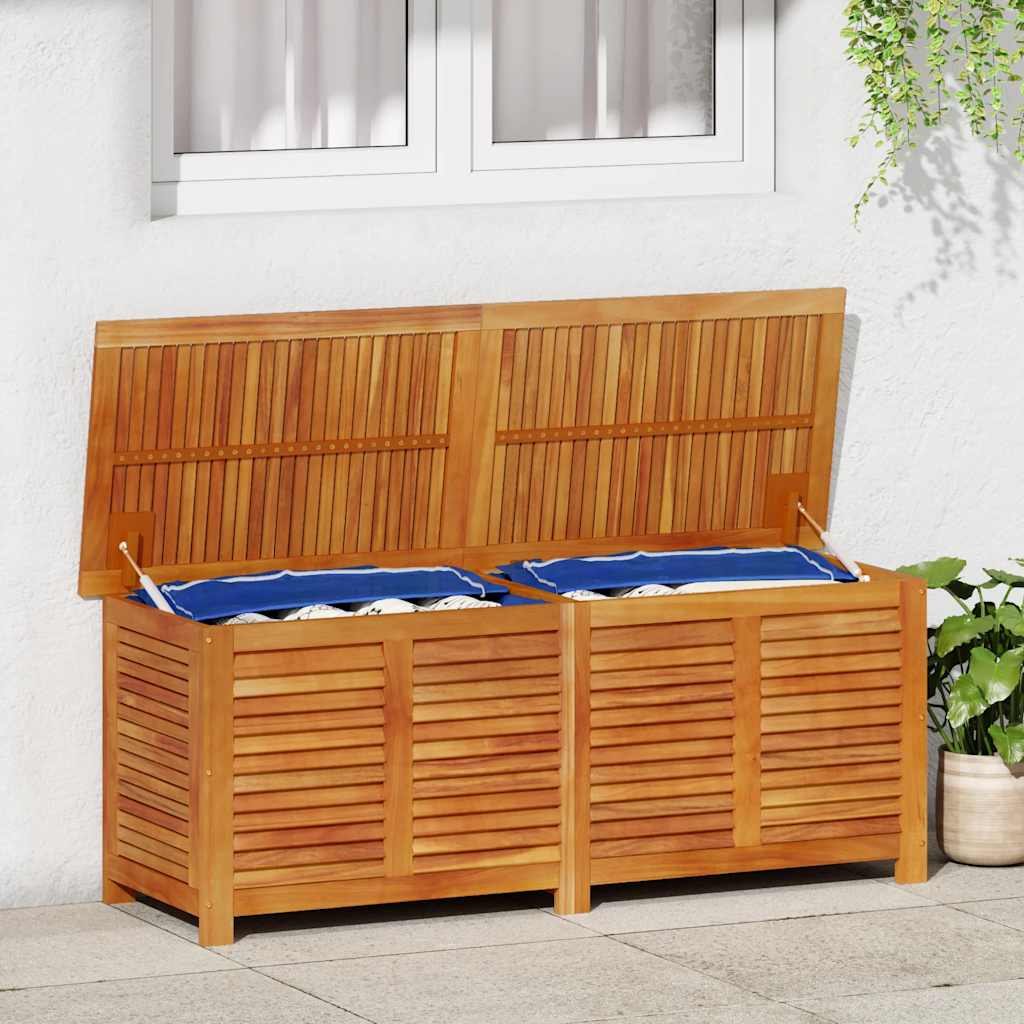 Caixa arrumação jardim c/ veneziana 150x50x56 cm acácia maciça