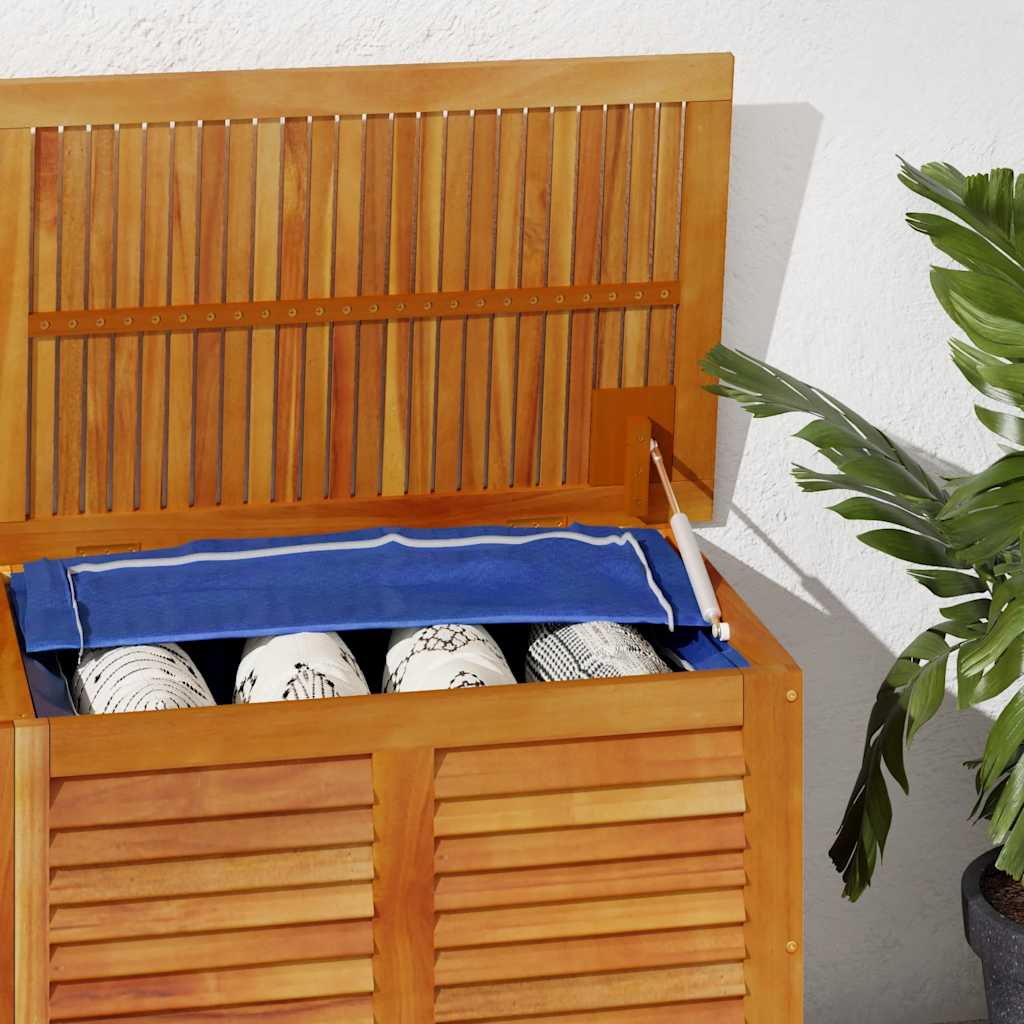 Caixa arrumação jardim c/ veneziana 150x50x56 cm acácia maciça