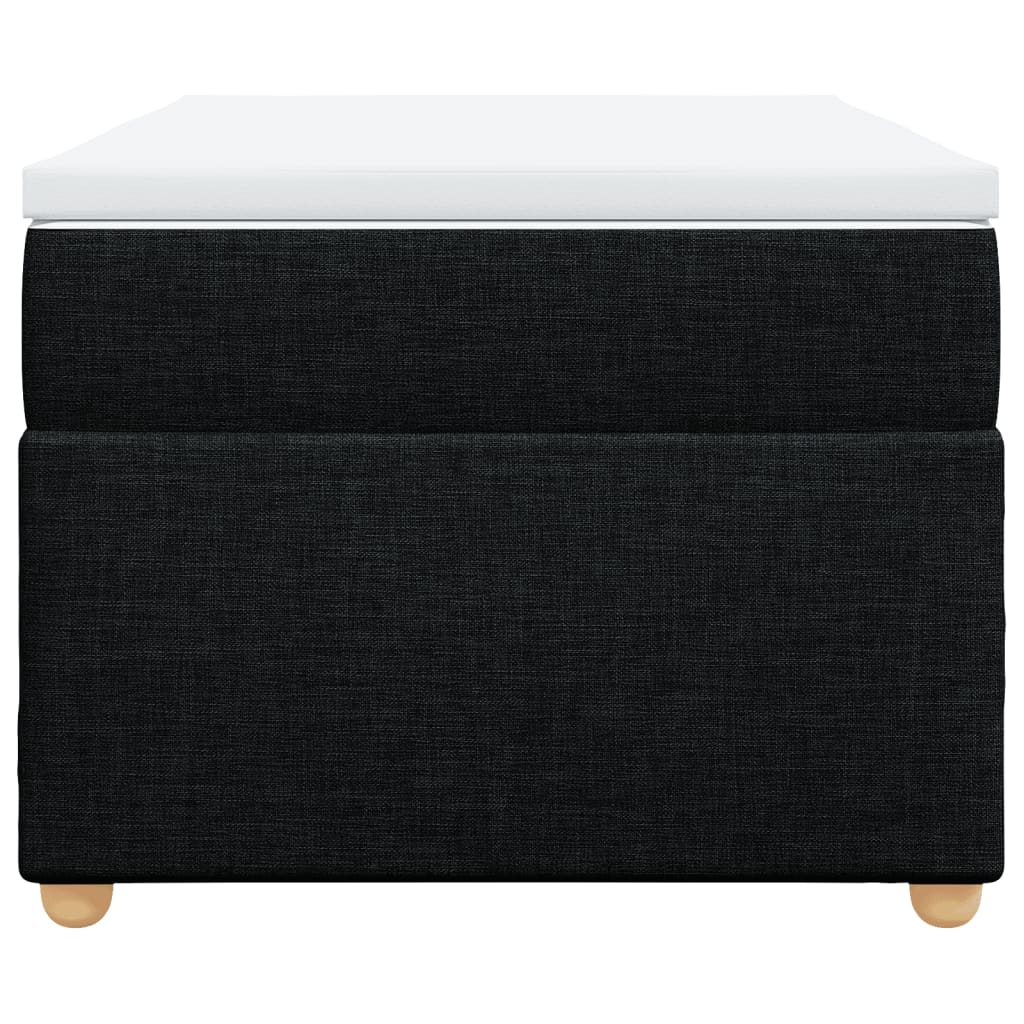 Cama com molas/colchão 80x200 cm tecido preto