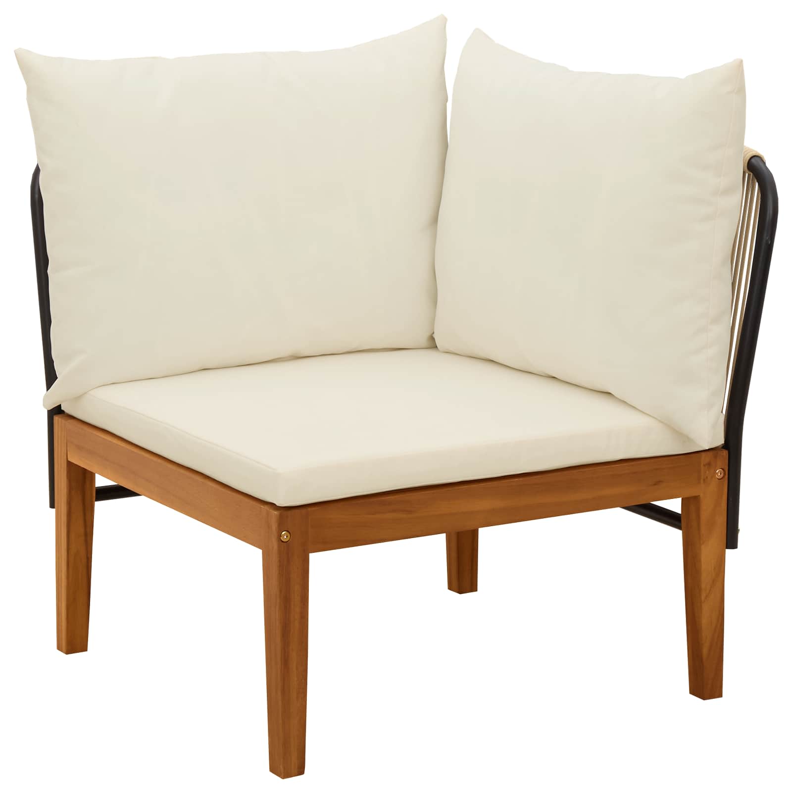 2 Unid. conjunto de lounge de jardim com almofadas natural