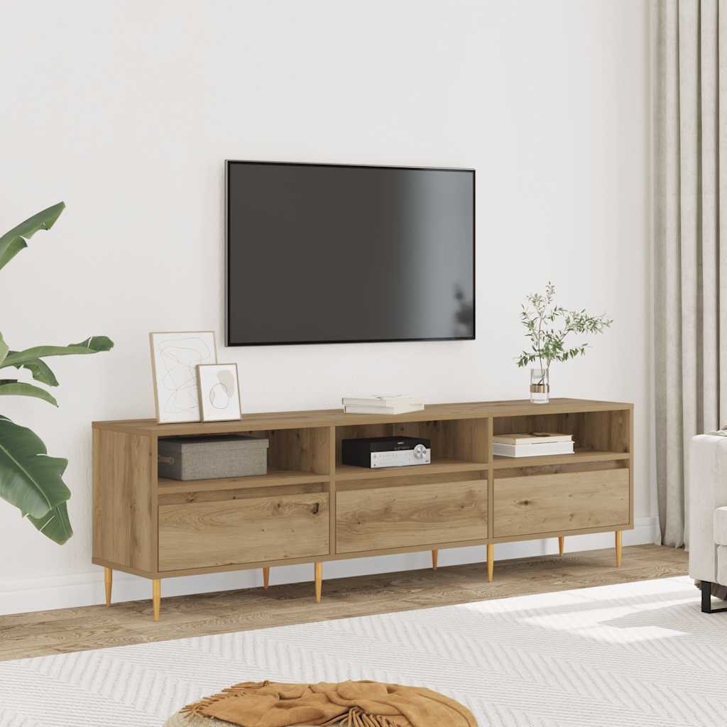 Móvel TV 150x30x44,5 cm derivados de madeira carvalho artisiano
