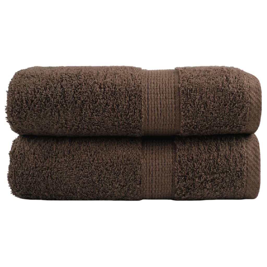 Toalhas de rosto premium solund 2 unidades marrom 30x30 cm 600 g/m²