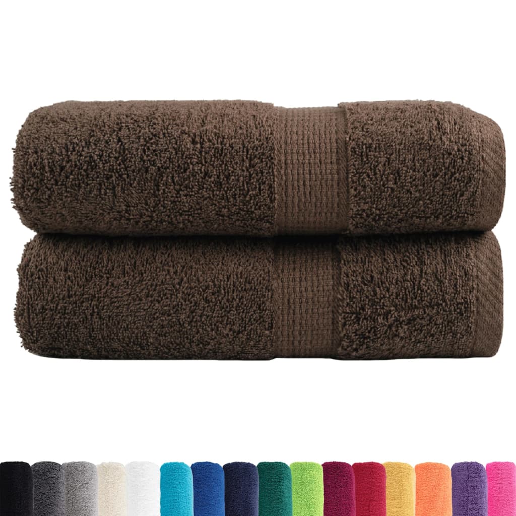 Toalhas de rosto premium solund 2 unidades marrom 30x30 cm 600 g/m²