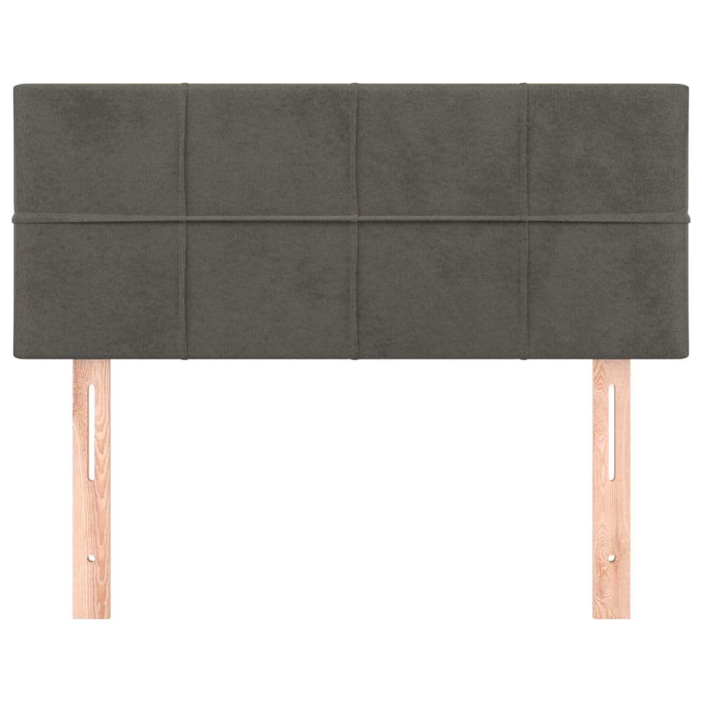 Cabeceira de cama veludo 80x5x78/88 cm cinzento-escuro