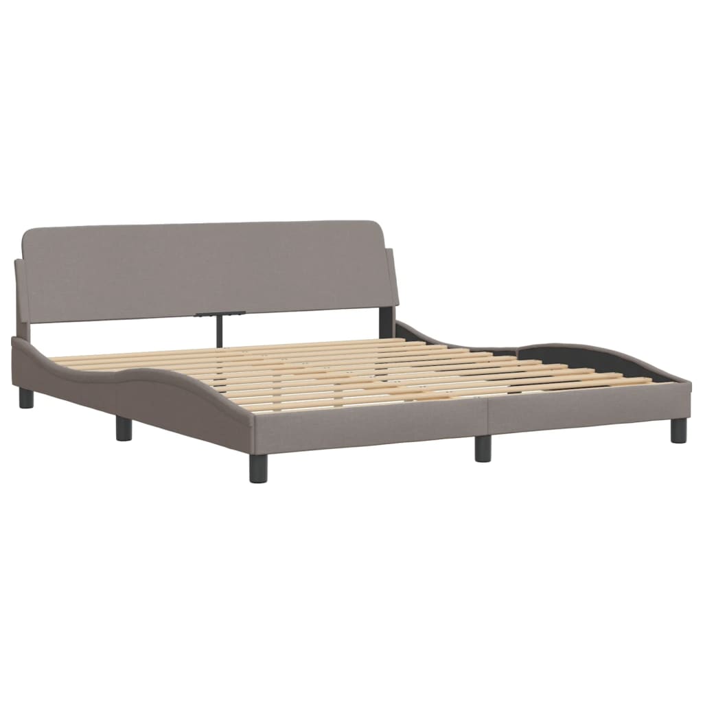 Cama com colchão dover 180x200 cm tecido castanho-acinzentado