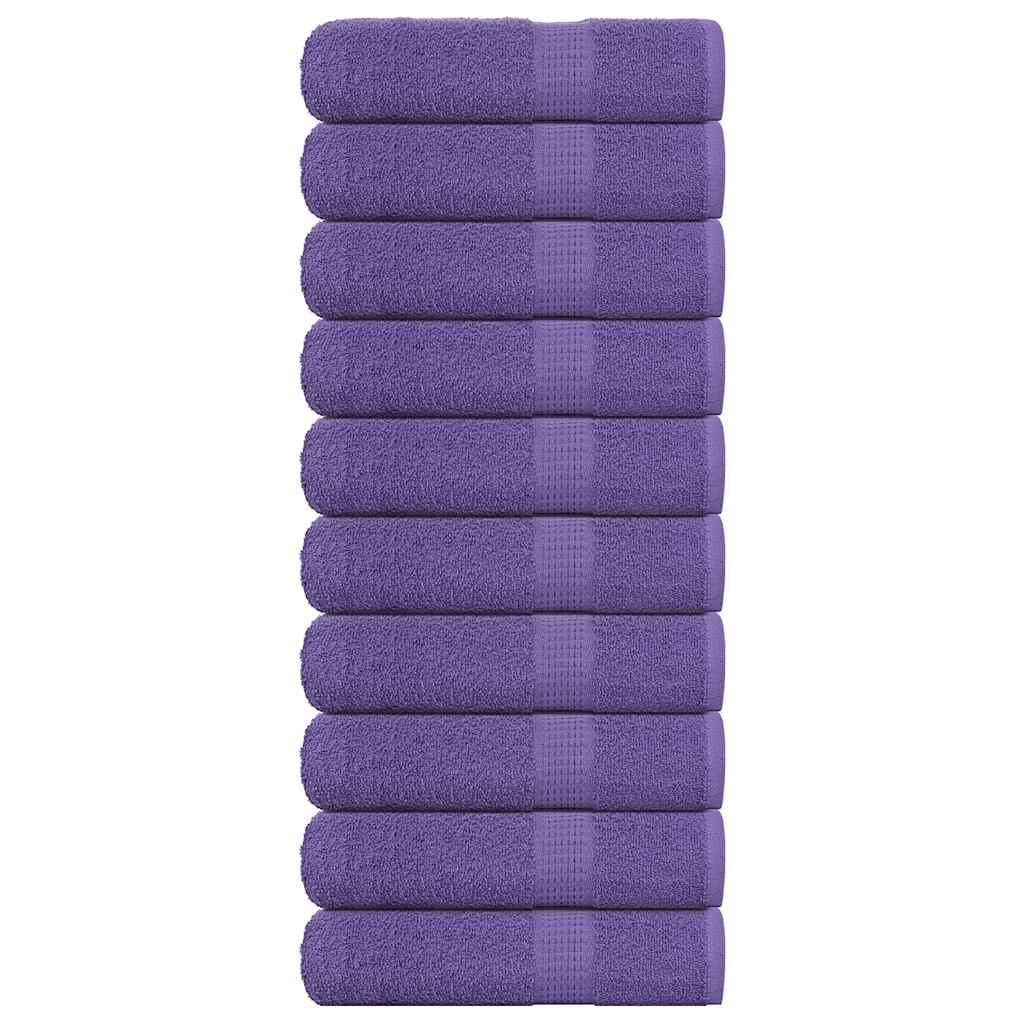 Toalhas de banho frogn 10 pcs 100x150 cm 360 g/m² roxo