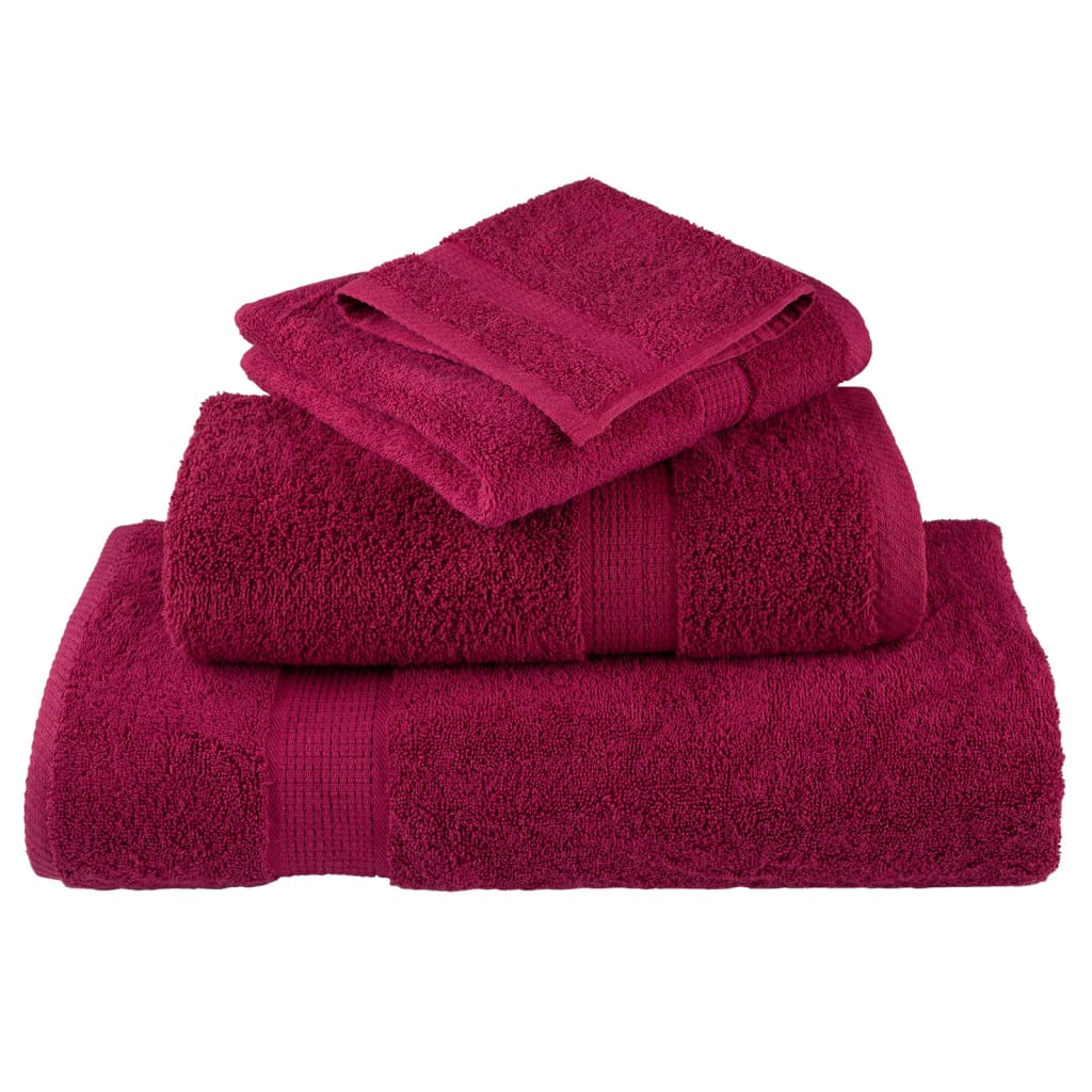 Toalhas de bidé premium solund 2 pcs 30x50 cm 600 gsm bordô