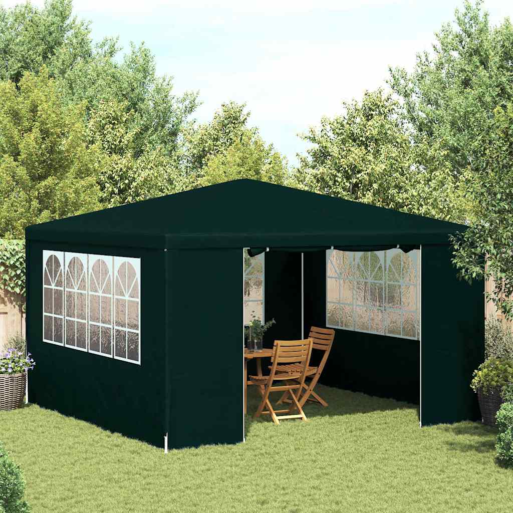 Tenda festas profissional c/ paredes laterais 4x4m 90g/m² verde