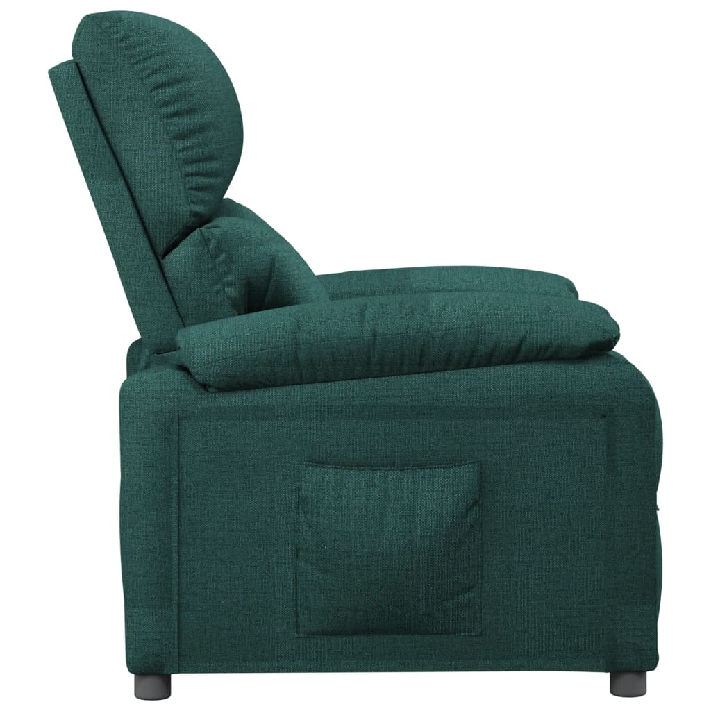 Poltrona reclinável tecido verde-escuro