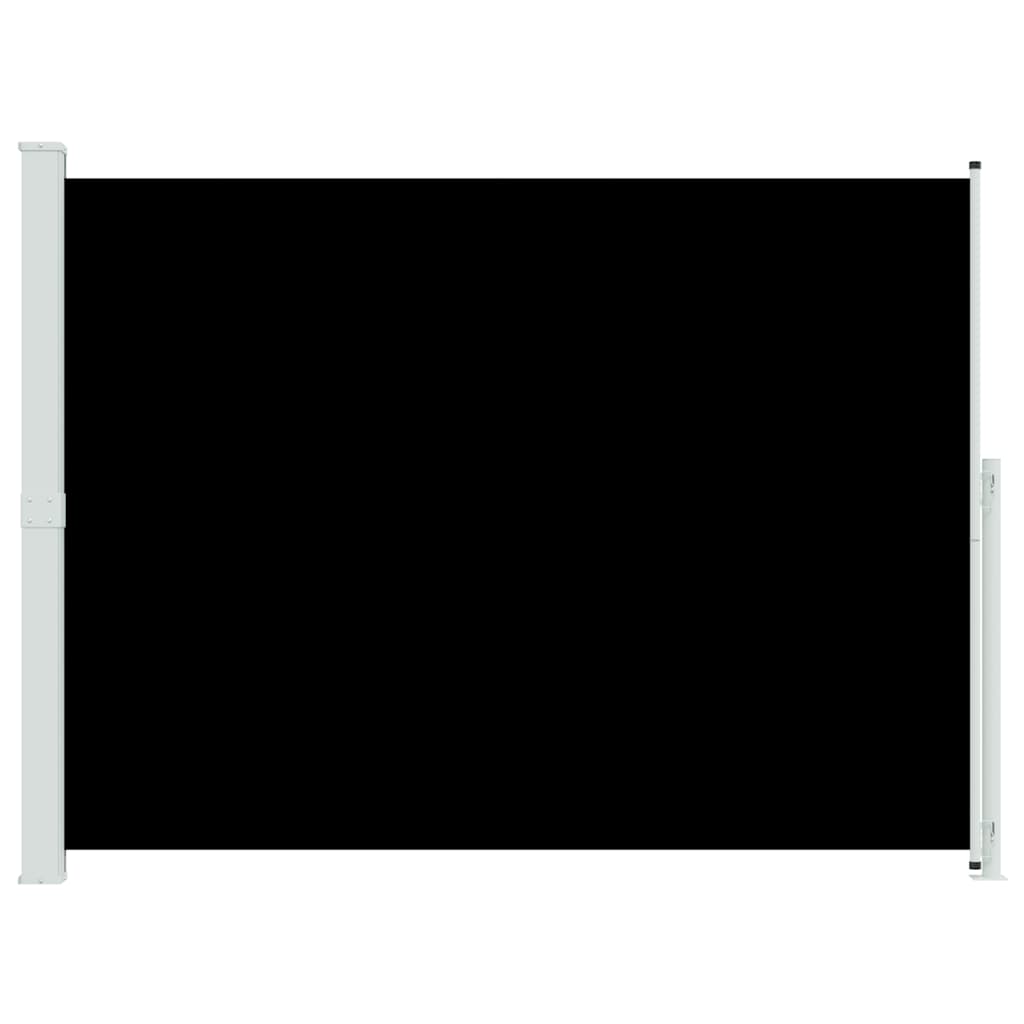 Toldo lateral retrátil para pátio 220x300 cm preto
